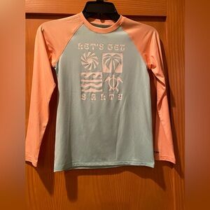 Salt Life Girl’s Teal Let’s get Salty Long Sleeve SLX (Drifit) Shirt NWT Size S